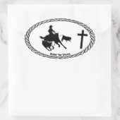 カットホースクロスユーロスタイル 楕円形シール (バッグ)