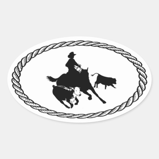 カットホースユーロスタイル 楕円形シール (正面)