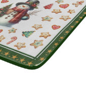カットボード スクエア 雪だるまとクリスマスクッキー カッティングボード (角)