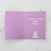 カットマン結婚の新郎新婦のカード カード (内部)