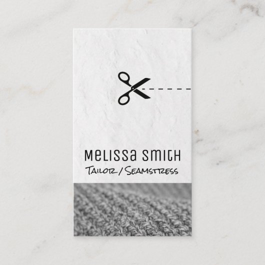 カットラインはさみ |シームストレス |テーラー 名刺 (正面)