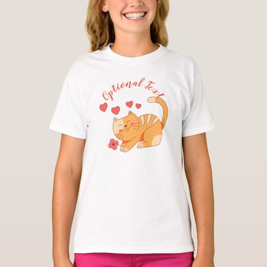 カットラブオレンジ虎猫キッテン    Tシャツ (正面)