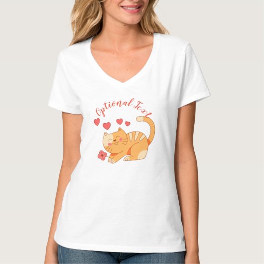 カットラブオレンジ虎猫キッテン   Tシャツ (正面)