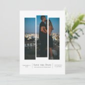 カット日付の写真結婚を保存パーソナライズされた 案内状 (スタンド正面)