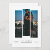 カット日付の写真結婚を保存パーソナライズされた 案内状 (正面/裏面)