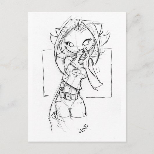 カット歯ピック ポストカード (正面)