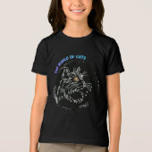 カット猫愛好家デザイン トライブレンドＴシャツ (正面)