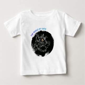カット猫愛好家デザイン ベビーTシャツ