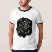 カット猫愛好家デザイン Tシャツ (正面)