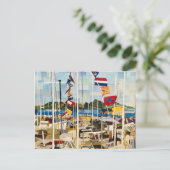 カット紙の「レガッタ」 インビテーションポストカード (スタンド正面)