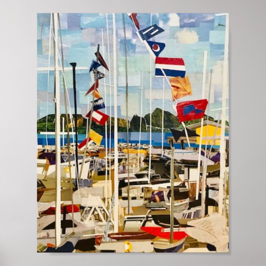 カット紙の「レガッタ」 ポスター (正面)