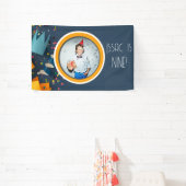 カット紙アーカスタムトの写真と名前の年齢バナー 横断幕 (インサイチュ)