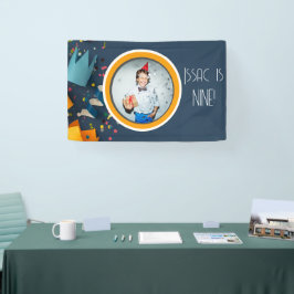 カット紙アーカスタムトの写真と名前の年齢バナー 横断幕