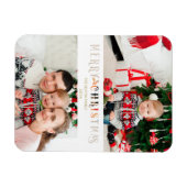 カット紙エフェクトクリスマスフォトカスタムスクリップ マグネット (横)