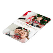 カット紙エフェクトクリスマスフォトカスタムスクリップ マグネット (左側)