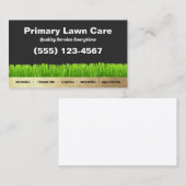 カット芝気に刈り造園金ゴールドアクセント 名刺 (正面/裏面)