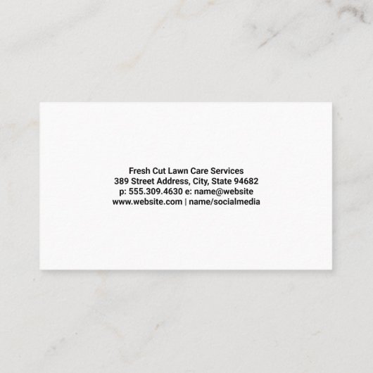 カット造園 | 裏庭 名刺 (裏面)