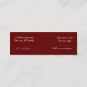 カット・ワーク スキニー名刺 (裏面)