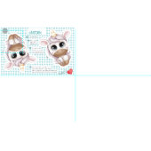 カット&縫製 オーダーメイド ユニコーンぬいぐるみ型紙 ファブリック (タイル)