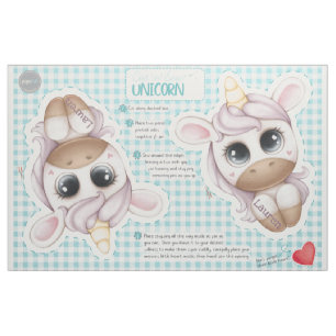 カット＆縫製 オーダーメイド ユニコーンぬいぐるみ型紙 ファブリック