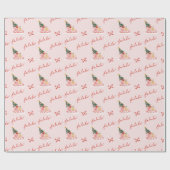 カットFaラハンドレタリングキャットクリスマスそり ラッピングペーパー (フラット)