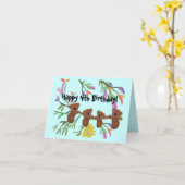 カッドリーコアラス誕生日カード カード (黄色い花)