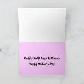 カッドリーコアラハグズマザーズデイカード カード (内部)