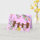 カッドリーコアラハグズマザーズデイカード カード (黄色い花)