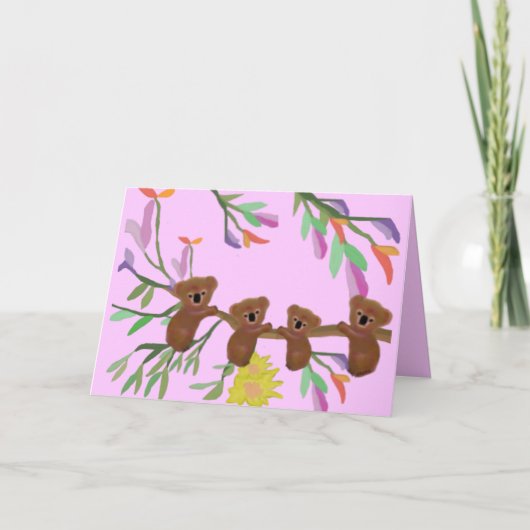 カッドリーコアラハグズマザーズデイカード カード (正面)