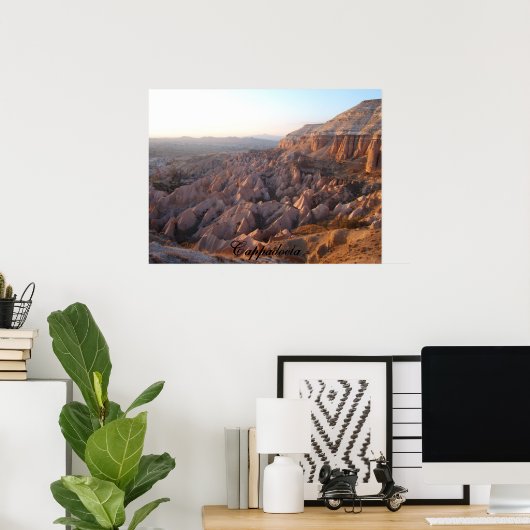 カッパドキアの夕日 ポスター (ホームオフィス)