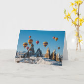 カッパドキアの熱気球 カード (黄色い花)