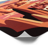 カッパドキアトルコミニマルヴィンテージアートポスター ポスター (角)