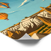 カッパドキアトルコヴィンテージ有名な旅行プレイス ポスター (角)