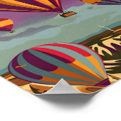 カッパドキアトルコヴィンテージ有名な旅行プレイス ポスター (角)