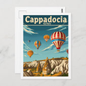 カッパドキアトルコヴィンテージ有名な旅行プレイス ポストカード (正面/裏面)