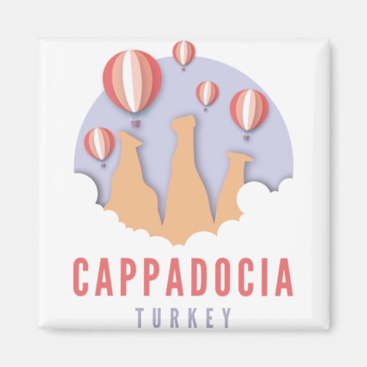 カッパドキア – ギョレメ、トルコ マグネット (正面)