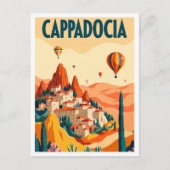 カッパドキア トルコ アート ヴィンテージ 旅行 ポストカード (正面)