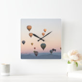 カッパドキア。バルーンフライト スクエア壁時計 (ホーム)