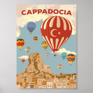 カッパドキア – ヴィンテージ旅行ポスター ポスター