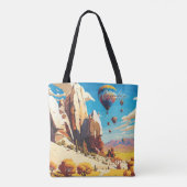 カッパドシアターキーヴィンテージアートトラベルイラストレーション トートバッグ (裏面)