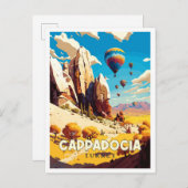 カッパドシアターキーヴィンテージ旅行イラストレーション ポストカード (正面/裏面)