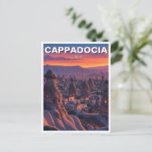 カッパドシアトルコ熱気球サンセットトラベル ポストカード (スタンド正面)