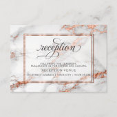 カッパーと大理石のウェディング ボールド エレガンス エンクロージャーカード (正面)