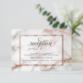 カッパーと大理石のウェディング ボールド エレガンス エンクロージャーカード (スタンド正面)