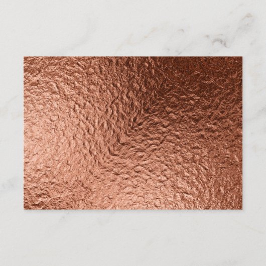 カッパーと大理石のウェディング ボールド エレガンス エンクロージャーカード (裏面)
