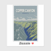 カッパーキャニオンメキシコトラベルアートヴィンテージ シール (シート)