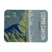 カッパーキャニオンメキシコトラベルアートヴィンテージ マグネット (横)