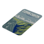 カッパーキャニオンメキシコトラベルアートヴィンテージ マグネット (左側)