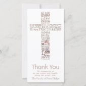 カッパークリスチャンクロスジョン14悔やみや弔慰ありがとう サンキューカード (正面)