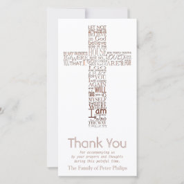 カッパークリスチャンクロスジョン14悔やみや弔慰ありがとう サンキューカード